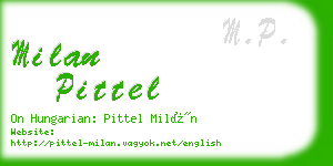 milan pittel business card